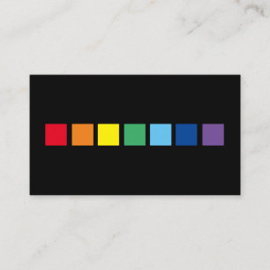 Cartão De Visita Designer de interiores de quadrados coloridos arco
