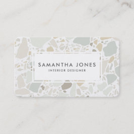 Cartão De Visita Designer de interiores moderno simples da textura