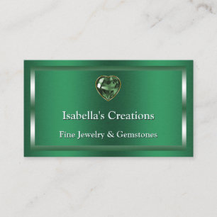Cartão De Visita Designer de Joias de Pedras Preciosas Esmeralda Ve