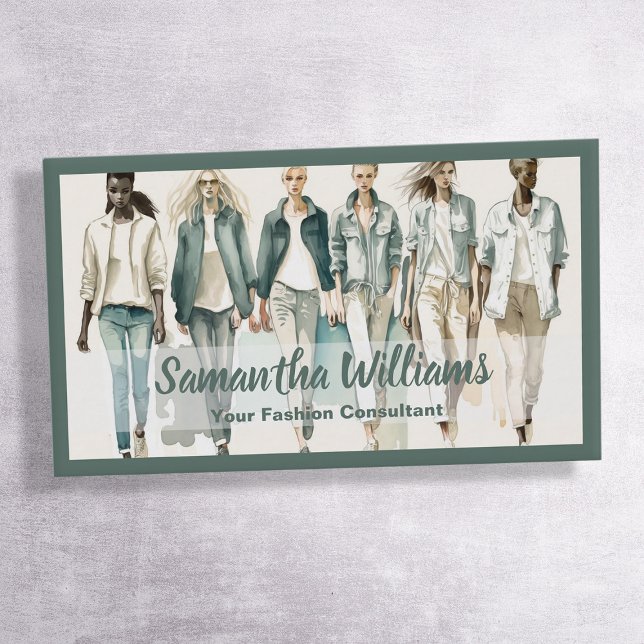 Cartão De Visita Designer de Moda (Fashion Designer Business Cards)