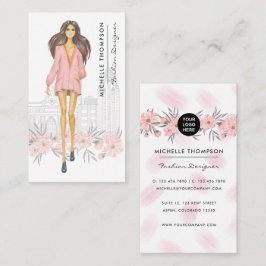 Cartão De Visita Designer de Moda Feminina de Nova York