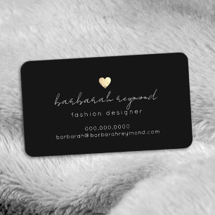 Cartão De Visita Designer de Moda (profissão personalizada) preto