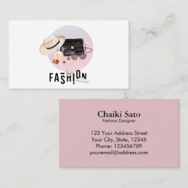 Cartão De Visita Designer de Moda Watercolor