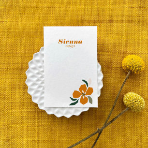 Cartão De Visita Designer de Paisagem Botânica de Terracota Minimal
