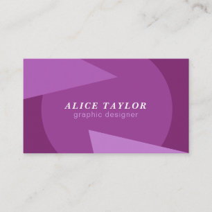 Cartão De Visita Designer doméstico monocromático roxo moderno