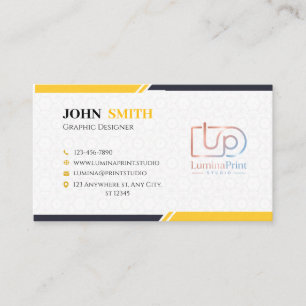 Cartão De Visita Designer Gráfico Corporativo Moderno Logotipo Pers