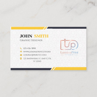 Cartão De Visita Designer Gráfico Corporativo Moderno Logotipo Pers