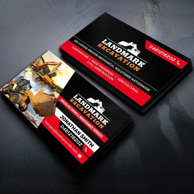 Cartão De Visita Desmantelamento do terreno, Escavação, Paisagem, C (Criador carregado)