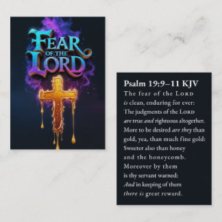 Cartão De Visita Desperate Darkwave | Psalm 19:9–11 KJV Card Box