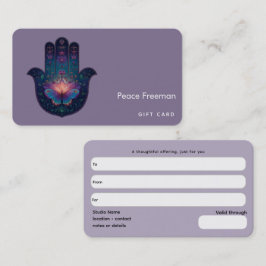 Cartão De Visita Despertar do Lótus | Design da Mão Hamsa