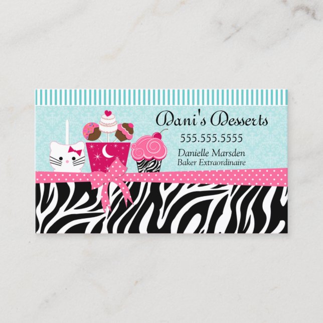 Cartão De Visita Desserts de padaria (Frente)