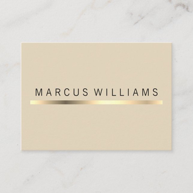 Cartão De Visita Destaque/bege do Bar Dourado corporativo (Frente)