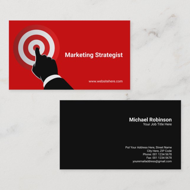 Cartão De Visita Destino de Apontação | Conquista de foco e meta |  (Frente/Verso)