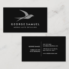 Cartão De Visita Detalhamento Automático | Logotipo de pássaro voad