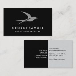 Cartão De Visita Detalhamento Automático | Logotipo de pássaro voad