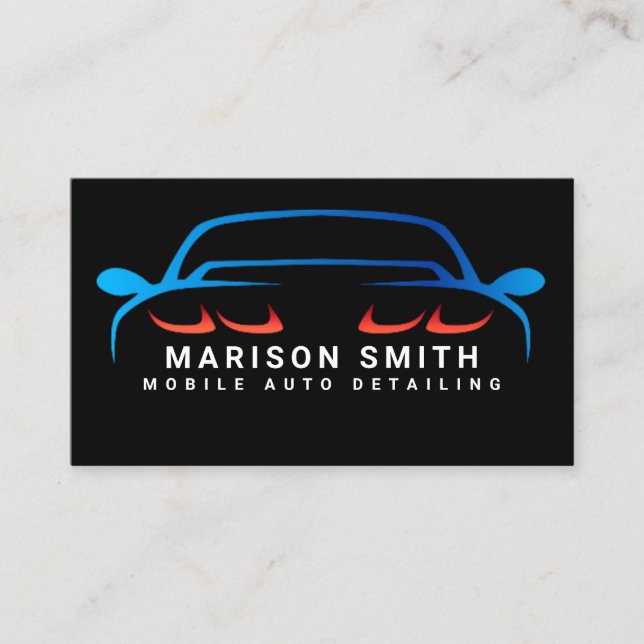 Cartão De Visita Detalhamento Automático, Reparo Automático Logotip (Frente)