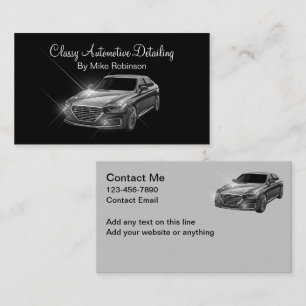 Cartão De Visita Detalhe Automotivo Classy e Limpeza