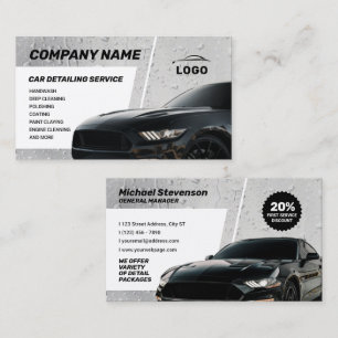 Cartão De Visita Detalhe de automóvel moderno