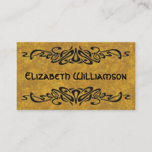 Cartão De Visita Detalhe Decorativo Vintage Art Nouveau Retro Chic