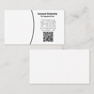 Cartão De Visita Detalhes Comerciais com Código QR e Foto Personali