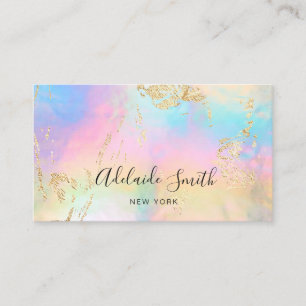 Cartão De Visita Detalhes do brilho FAUX em cores iridescentes FAUX