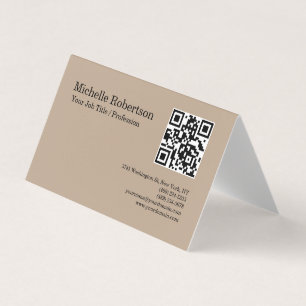 Cartão De Visita Detalhes Mínimos e Digitalizáveis do Código QR