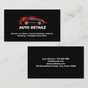 Cartão De Visita Detalhista de Carros com Logotipo Personalizado