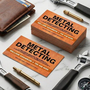 Cartão De Visita Detecção de Metais, Detector, Recuperação, Caçador