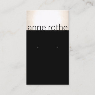 Cartão De Visita Detentor de Tela Dourada Negra Moderna