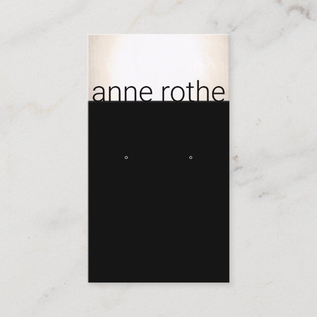 Cartão De Visita Detentor de Tela Dourada Negra Moderna (Frente)