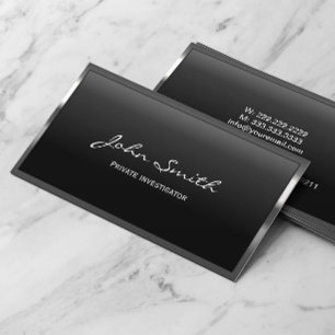 Cartão De Visita Detetive Detetive Legal Metal Border