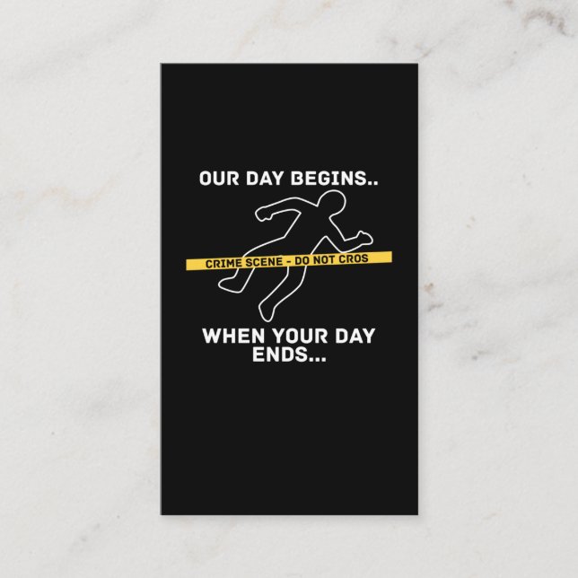 Cartão De Visita Detetive Forensics, Investigador Forense de Ciênci (Frente)