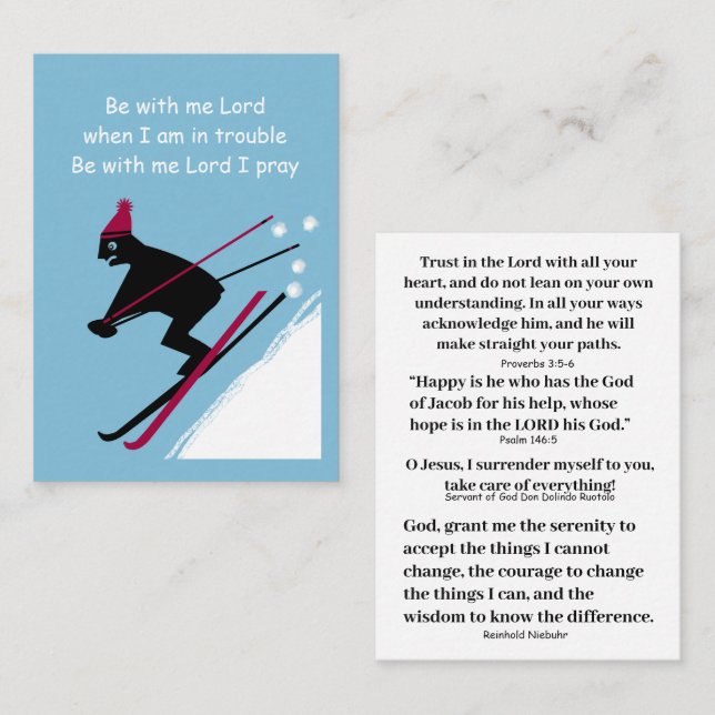 Cartão De Visita Deus, nossa ajuda em tempos difíceis (Frente/Verso)