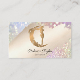 Cartão De Visita deusa feminina mística mística celestial ioga-lua