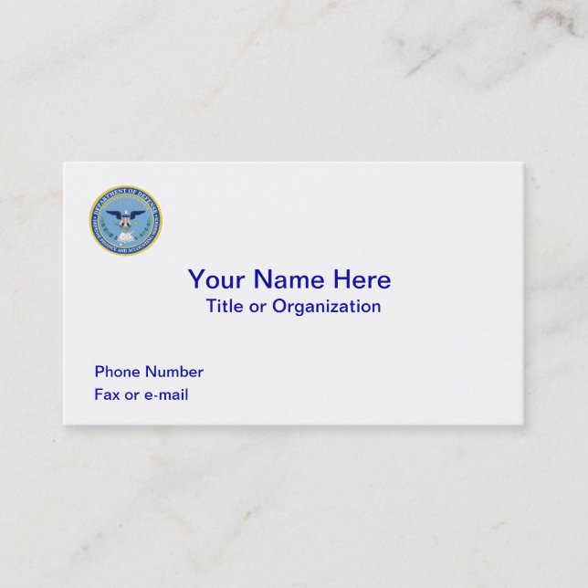 Cartão de visita DFAS (Frente)