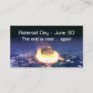 Cartão De Visita Dia Asteroide 30 de junho