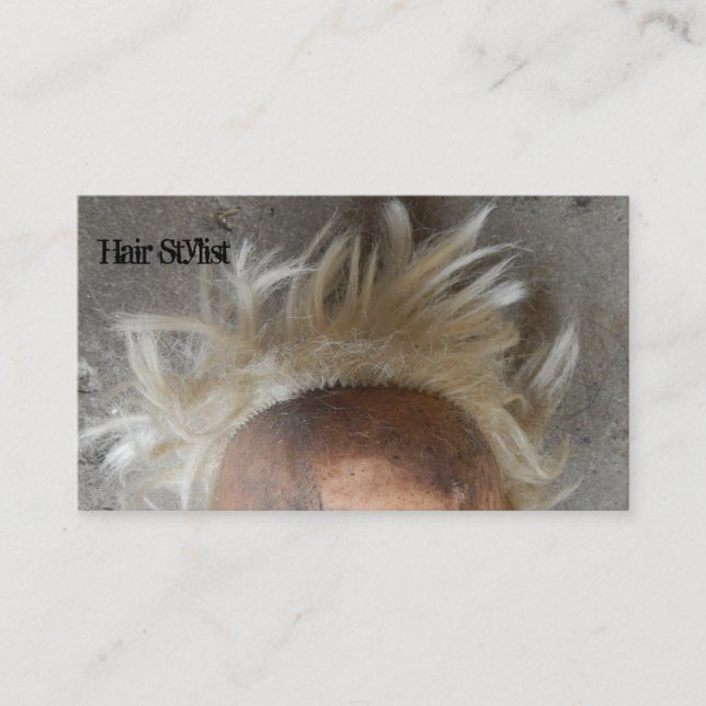 Cartão De Visita Dia do Cabelo Mau (Frente)