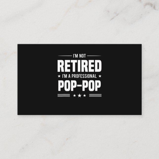 Cartão De Visita dia dos Pais  | Im A Pop Profissional (Frente)