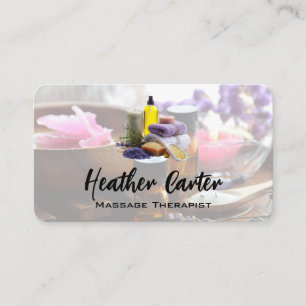 Cartão De Visita Dia Spa Óleos e sabões de bath salgada