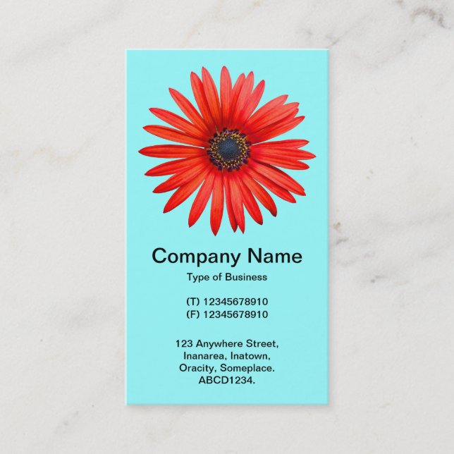 Cartão De Visita Diabo Vermelho - Azul-Gelo (Frente)