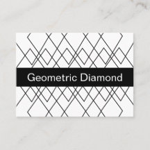 Diamante Geométrico Preto e Branco