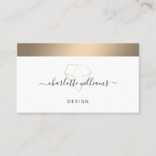 Cartão De Visita Diamante Mínimo Moderno Salon Visitenkarte Busine