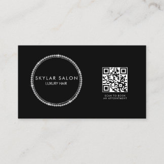 Cartão De Visita Diamantes Hair Salon Hair Extensões QR