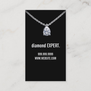 Cartão De Visita Diamond Expert Jewelry Dourado Silver