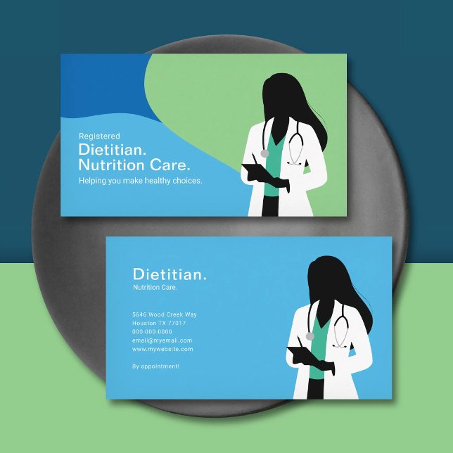 Cartão De Visita Dietitian - Nutrition Care (Dietitian - Nutrition Care Business Card)