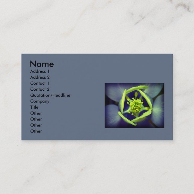 Cartão De Visita Diga-o com flores (Frente)