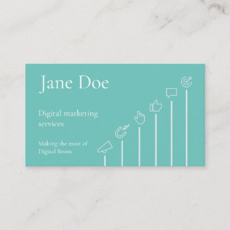 Cartão De Visita Digital Marketing Expert Business Card Template