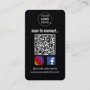Cartão De Visita Digitalizar para conectar Código QR das mídias s