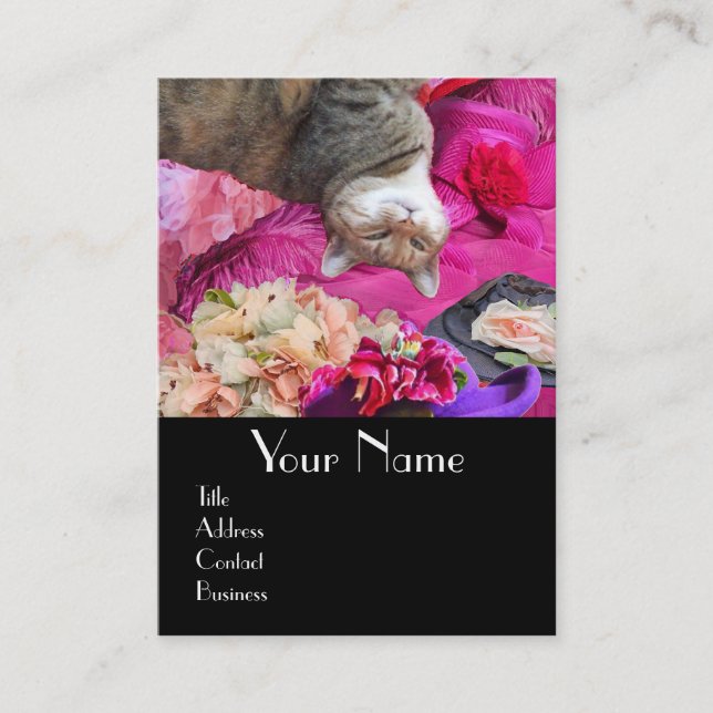 Cartão De Visita Dilema da Princesa Tatus Cat / Salão da Bela Pet (Frente)