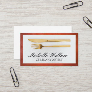 Cartão De Visita Dinnerware Culinária